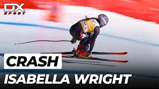 Alpine Ski Isabella Wright crash at Cortina dAmpezzo  Downhill  2024 🇮🇹 [upl. by Snilloc973]