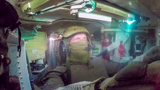 Inside US M1 Abrams Cabin Firing Massive Rounds in Middle of the Night [upl. by Nycila]