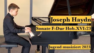 Jugend musiziert 2023 1Preis  Cedrik Wagner spielt Haydn quotSonate HobXVI23quot [upl. by Gierk180]