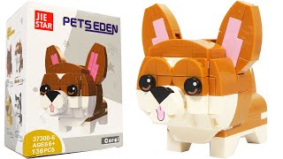 How to build LEGo dog  Jie Star Pets Eden 3730056 Corgi [upl. by Geehan]