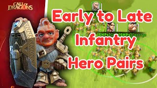 Infantry Hero Pair Progression Call Of Dragons Hero Pairs Artifacts [upl. by Kuska872]