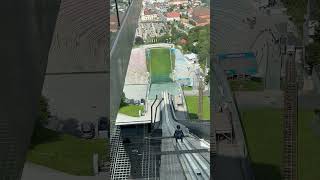 Ski Jumper Training at the Olympic Ski Jump in Innsbruck Austria [upl. by Sirhc]