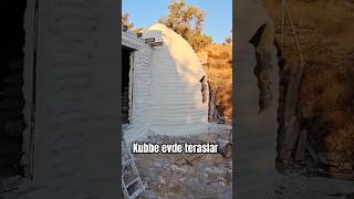 Terrace of a dome house naturalbuilding superadobe shorts [upl. by Camfort167]