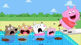 Peppa Pig At The Swimming Pool BUT TRY NOT TO LAUGH  Peppa Pig Funny Animation [upl. by Akemaj]