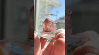 Rubellite Pink Tourmaline Raw Crystal Thumbnail Specimen with Message of Gratitude [upl. by Dinny]