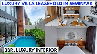 3BR  Brand New Luxury Villa Seminyak Bali  For Leasehold [upl. by Metah]