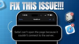 How To Fix Safari Cant Connect To Server on iPhone  Safari Cannot Open The Page Solution [upl. by Conroy]