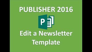 Publisher 2016  Newsletter Tutorial  How to Make Use Create amp Design Template  Microsoft Tutorial [upl. by Seravart]