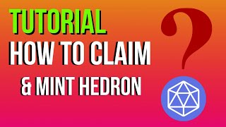 How to claim and mint Hedron [upl. by Munt10]