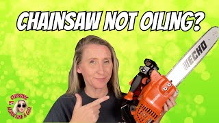 How to fix a chainsaw that is not oiling Echo CS355T Complete oil system diagnoses and Repair [upl. by Tlok]