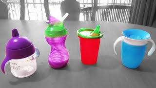 4 SIPPY CUPS Which one is BEST 😃 [upl. by Irrak]