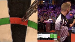 Danny Noppert on his blind 180 against Daryl Gurney at the World Matchplay [upl. by Aynom353]