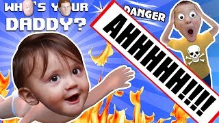 BABY IN DANGER ☠ Whos Your Daddy Skit  Gameplay w Shawn vs Knife Fire Glass amp More FGTEEV Fun [upl. by Worden]