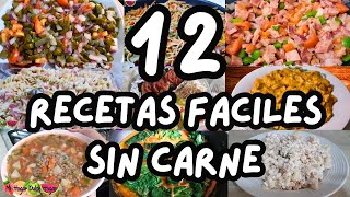 ✅12 RECETAS FÁCILES SIN CARNE mihogardulcehogar recetassincarne comidasrapidasyfacilesdehacer [upl. by Ik]