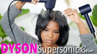 Dyson Supersonic Blow Dryer Review on Natural Hair  The Tessa Stewart [upl. by Atalaya]