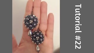 TUTORIAL PERLINE 22  Orecchini Ufo perle da 8mm e bicono Beading tutorial [upl. by Benjie]