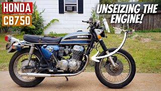 Unseizing A Motorcycle Engine  Barn Find CB750 EP3 [upl. by Mag56]