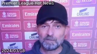 Jurgen Klopp storms out of TV interview after accusing reporter of asking dumb question [upl. by Urba250]