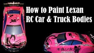 How to Paint Clear RC Car amp Truck Bodies  Lexan  Polycarbonate [upl. by Asikal]