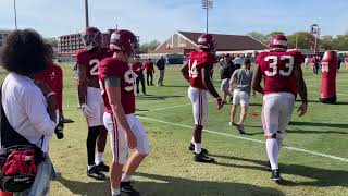 Sal Sunseri leads Alabama linebacker drills [upl. by Saloma]