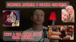 Christina Aguilera Sabrina Carpenter — What A Girl Wants live reaction [upl. by Lletnuahs]