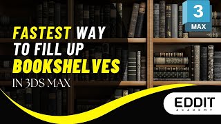 Fastest WAY to Arrange Bookshelves in 3ds Max  Array Modifier  StepbyStep Tutorial [upl. by Llenra603]