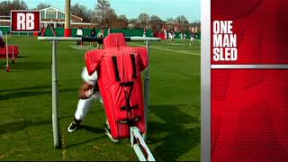 Alabama RB Drills 1 Man Sled [upl. by Anyrtak76]