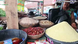 A VISIT TO ONE THE OLDEST MARKET IN BENIN CITY OLOMUZA MARKET ALONG USEH ROAD PRICE OF FOOD STUFF [upl. by Joycelin]