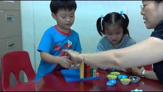 Speech Language Therapy using colored Blocks amp Cookies to learn Language for Maths [upl. by Azilanna]