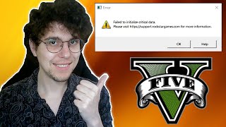 How To Fix GTA 5 Failed To Initialize Critical Data [upl. by Annij]