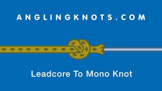 How to Tie The Leadcore To Mono Knot [upl. by Nert546]