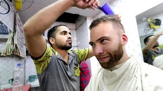 The ULTIMATE Indian HAIRCUT EXPERIENCE  Full Shave  Massage  Kolkata India [upl. by Dunn]