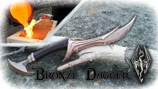 Casting a Bronze Dagger From The Game Skyrim Daedric Dagger [upl. by Mya494]