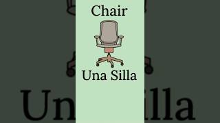 Spanish Word Mastery How to say Chair in Spanish  shorts spanish [upl. by Assenat]