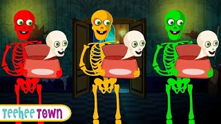 Skeletons Jumping In Haunted House  Spooky Skeletons Song By Teehee Town [upl. by Irahc]