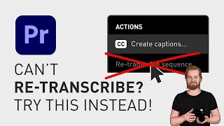 How to retranscribe a sequence or video in Adobe Premiere Pro [upl. by Suoirad934]