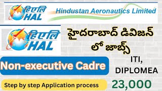 HAL HYDERABAD Recruitment 2024 HAL Non executive diploma trainee and operator vacancy 2024HAL JOBS [upl. by Pack436]