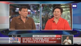 Face Off DuterteDefensor at PilipinasDebates2016 [upl. by Ahsikan]