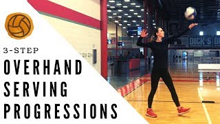 Teach How To Serve A Volleyball  Volleyball Overhand Serving Progressions [upl. by Navanod]