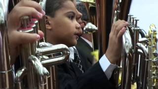 Hino 375 CCB 1º Ensaio Vinicius 8 anos Tocando Bombardino [upl. by Nema]