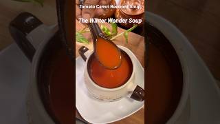 Soup Special  Colourful Tomato Carrot Beetroot Soup asmr appetizer winter recipe [upl. by Aivull]