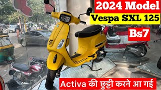 2024 Model Vespa Sxl 125 Scooter 🛵 On Road Price Mileage Feature Review  vespa scooter 2024 model [upl. by Arvonio]