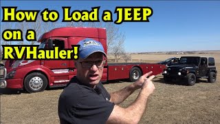 How to LOAD a JEEP on an RVHauler [upl. by Atnovart387]