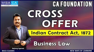 4 MINS VIDEO ON CROSS OFFER  CA FOUNDATION  Indian Contract Act [upl. by Odrick646]