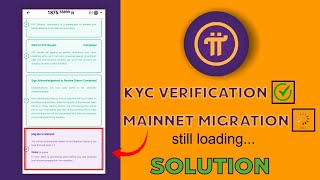 Why Pi Network Migrate to Mainnet step 8 is taking long  How to Fix it Edited [upl. by Nihhi]