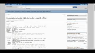 Obtain cDNA sequence for a gene using NCBI الحصول على تسلسل الحمض النووي التكميلي لجين معين [upl. by Tiloine]