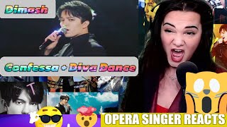 DIMASH  ConfessaThe Diva Dance  Opera Singer Reacts LIVE [upl. by Hazeefah154]