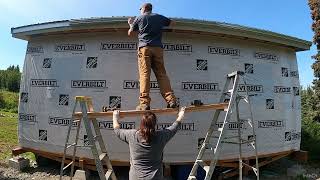 Rainwater Harvesting DIY Gutter Installation  Alaska Off Grid Homestead Cabin Build [upl. by Yona]