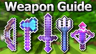 The Ultimate Minecraft 120 Weapons Guide  Sword Bow Axe Trident amp Crossbow Compared [upl. by Milissent225]