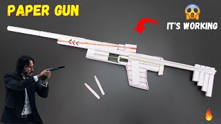 Paper Gun  Paper Gun That Shoots Paper Bullets  Amazing Paper GunHow to Make Paper Gun That Shoot [upl. by Acinok]